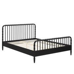 Arlette Black Full Size Wood Spindle Bed Frame - Ornate Home