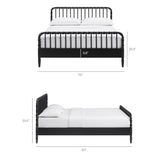 Arlette Black King Size Wood Spindle Bed Frame - Ornate Home