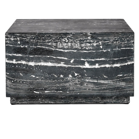 Arlette Black Outdoor Square Coffee Table - Ornate Home