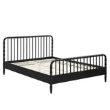 Arlette Black Queen Size Wood Spindle Bed Frame - Ornate Home