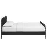 Arlette Black Queen Size Wood Spindle Bed Frame - Ornate Home