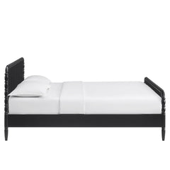 Arlette Black Queen Size Wood Spindle Bed Frame - Ornate Home