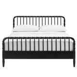 Arlette Black Queen Size Wood Spindle Bed Frame - Ornate Home