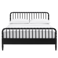 Arlette Black Queen Size Wood Spindle Bed Frame - Ornate Home