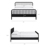 Arlette Black Queen Size Wood Spindle Bed Frame - Ornate Home