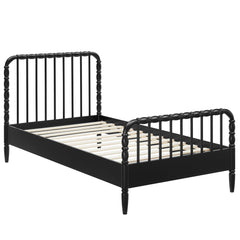 Arlette Black Twin Size Wood Spindle Bed Frame - Ornate Home