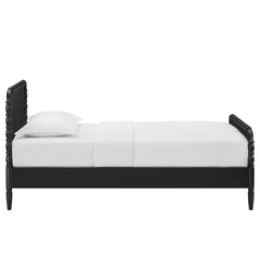 Arlette Black Twin Size Wood Spindle Bed Frame - Ornate Home
