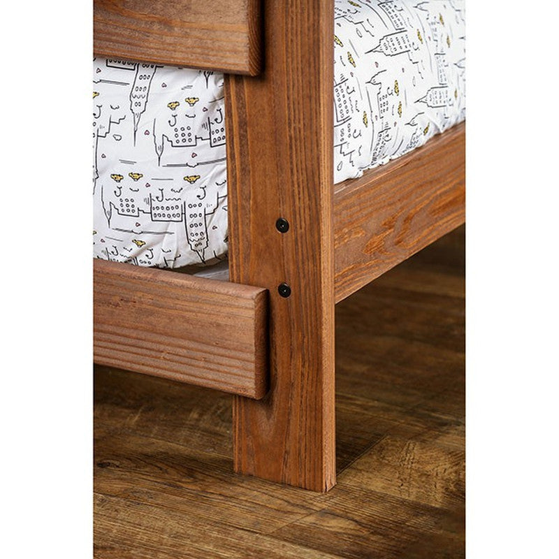 Arlette Mahogany Twin/Twin Bunk Bed - Ornate Home