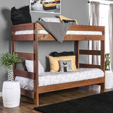 Arlette Mahogany Twin/Twin Bunk Bed - Ornate Home