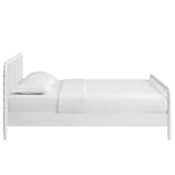 Arlette White Full Size Wood Spindle Bed Frame - Ornate Home