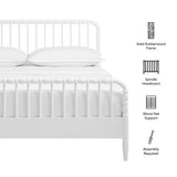 Arlette White Full Size Wood Spindle Bed Frame - Ornate Home