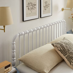 Arlette White King Size Wood Spindle Bed Frame - Ornate Home