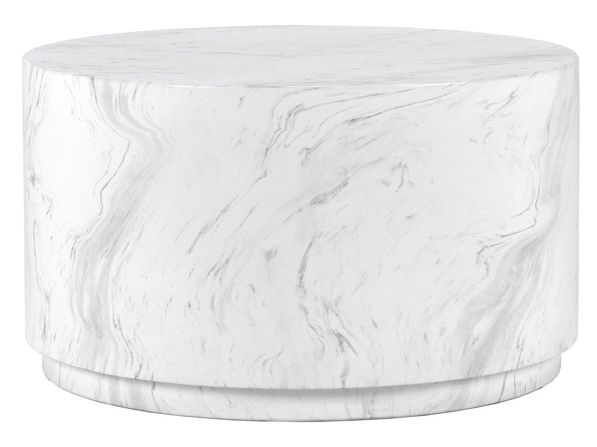 Arlette White Outdoor Round Coffee Table - Ornate Home