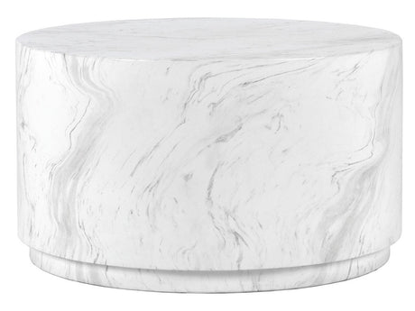 Arlette White Outdoor Round Coffee Table - Ornate Home