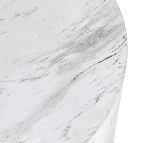 Arlette White Outdoor Round Coffee Table - Ornate Home