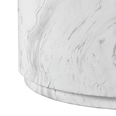 Arlette White Outdoor Round Coffee Table - Ornate Home
