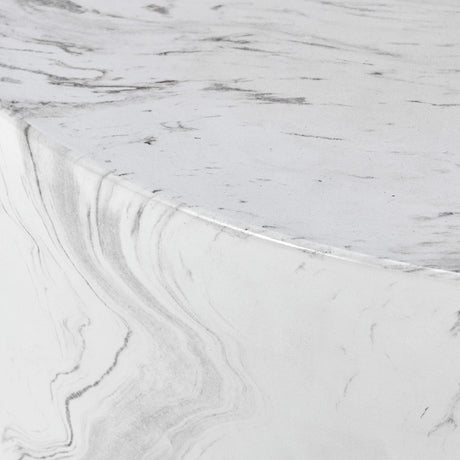 Arlette White Outdoor Round Coffee Table - Ornate Home