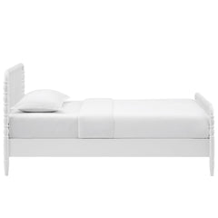 Arlette White Twin Size Wood Spindle Bed Frame - Ornate Home