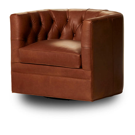 Arlington Brown Swivel Accent Chair - Ornate Home