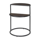 Arlo Brown/Black Wood Metal End Table - Ornate Home