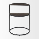 Arlo Brown/Black Wood Metal End Table - Ornate Home