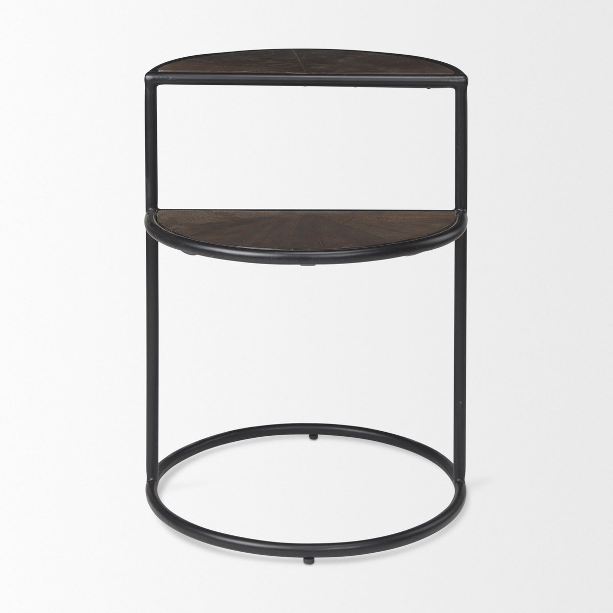 Arlo Brown/Black Wood Metal End Table - Ornate Home