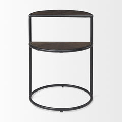 Arlo Brown/Black Wood Metal End Table - Ornate Home