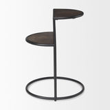 Arlo Brown/Black Wood Metal End Table - Ornate Home