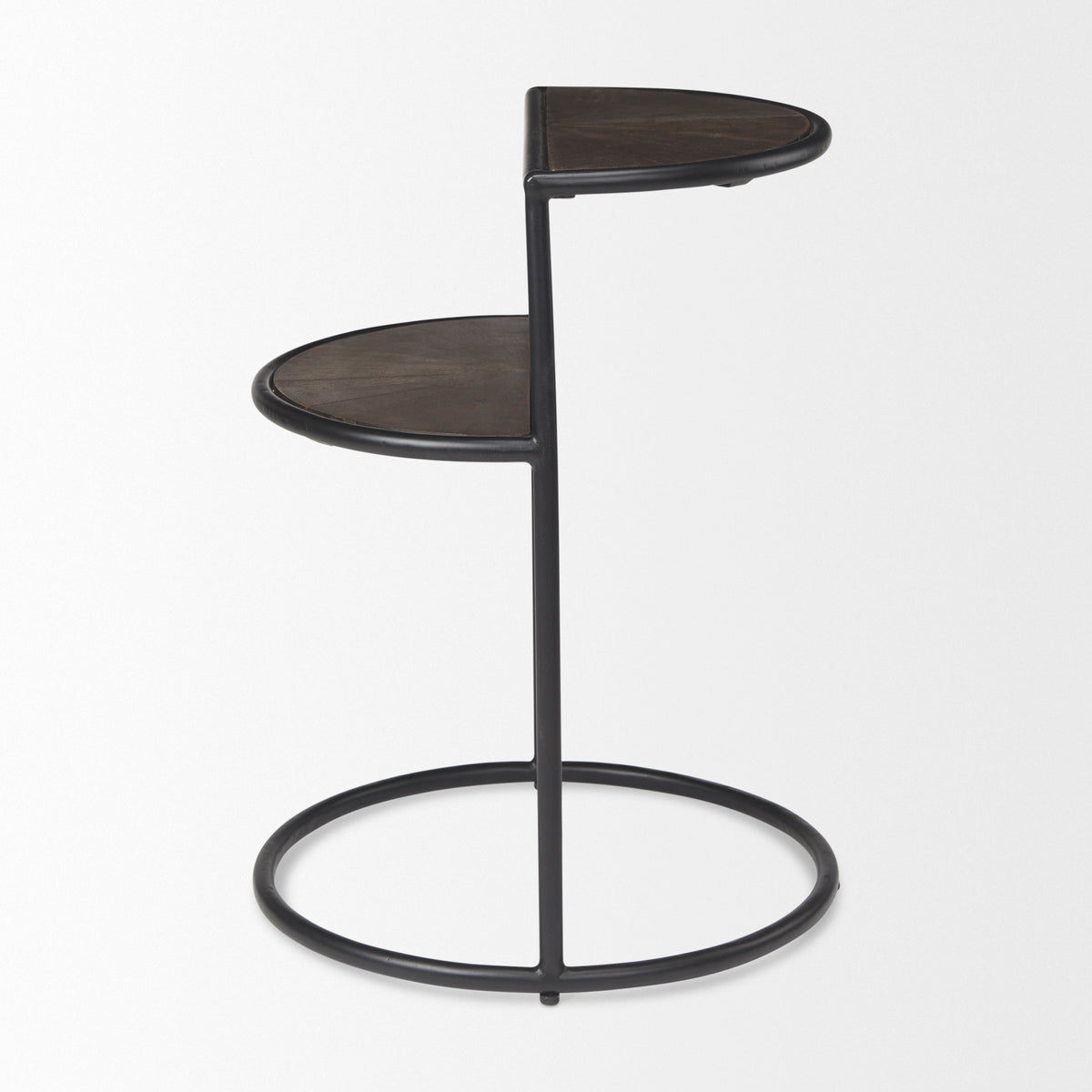 Arlo Brown/Black Wood Metal End Table - Ornate Home
