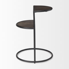 Arlo Brown/Black Wood Metal End Table - Ornate Home