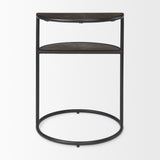 Arlo Brown/Black Wood Metal End Table - Ornate Home
