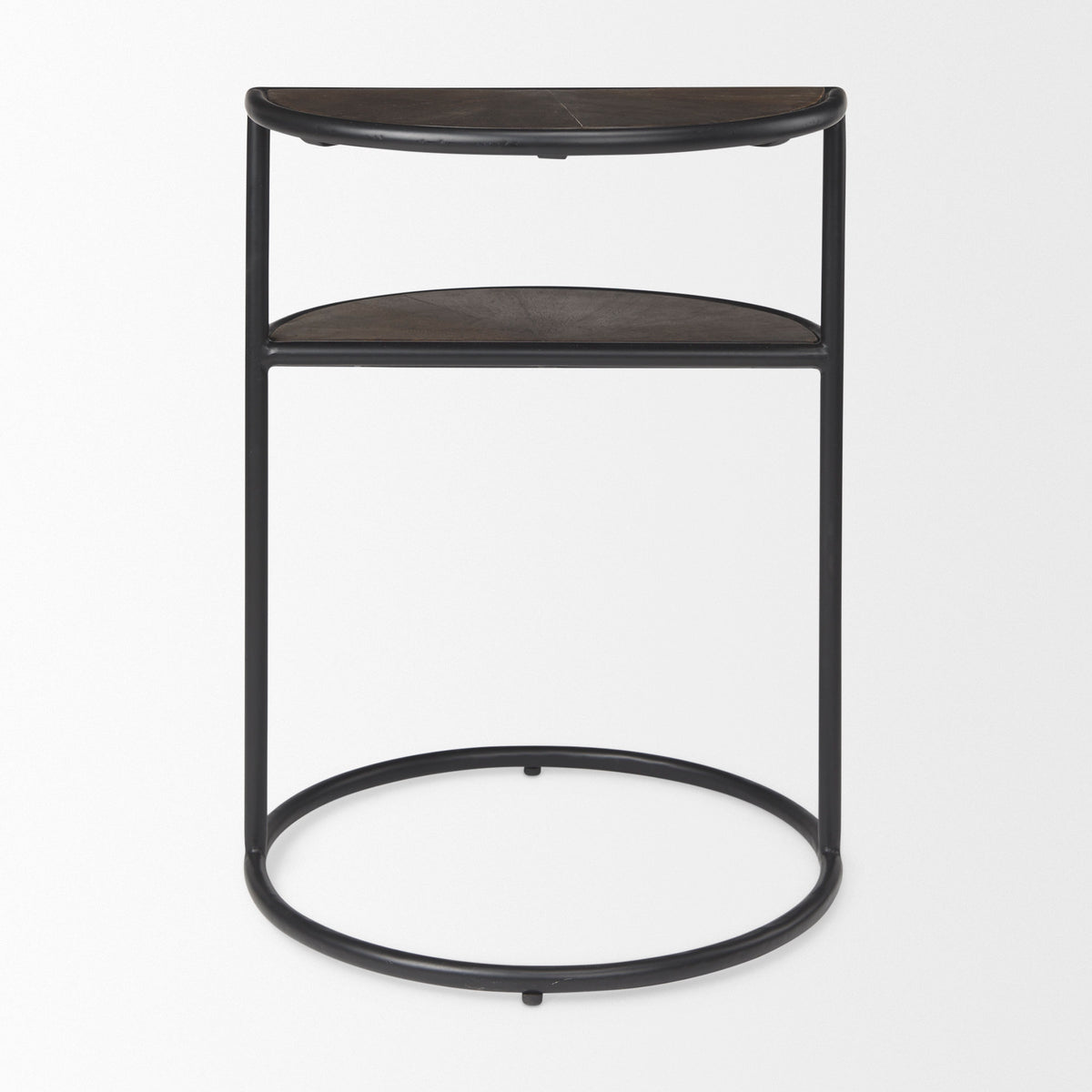 Arlo Brown/Black Wood Metal End Table - Ornate Home