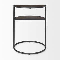 Arlo Brown/Black Wood Metal End Table - Ornate Home
