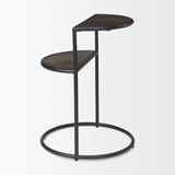 Arlo Brown/Black Wood Metal End Table - Ornate Home