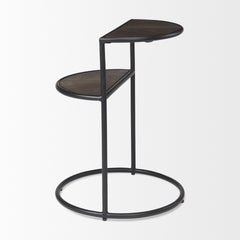Arlo Brown/Black Wood Metal End Table - Ornate Home