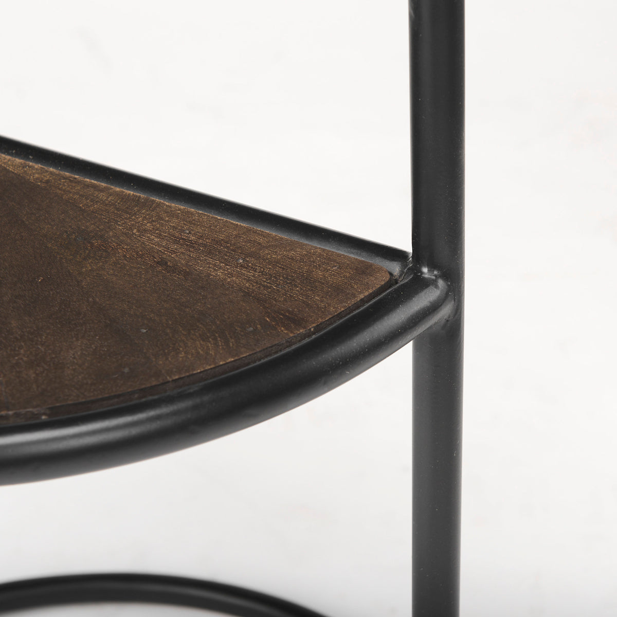 Arlo Brown/Black Wood Metal End Table - Ornate Home