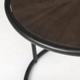 Arlo Brown/Black Wood Metal End Table - Ornate Home