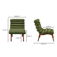 Arlo Dark Green Accent Chair - Ornate Home