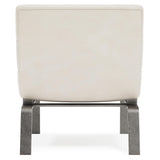 Arlo White/Cream Leather Chair - Ornate Home