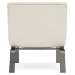 Arlo White/Cream Leather Chair - Ornate Home