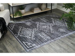 Arloman Black/Cream/Gray 5 x 7 Rug (Online Special Price) - Ornate Home
