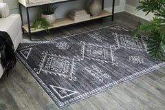 Arloman Black/Cream/Gray 5' x 7' Rug - Ornate Home