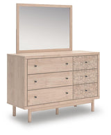 Arloster Brown/Tan/White Full Panel Storage Bed, Dresser, Mirror and Nightstand - Ornate Home