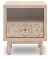 Arloster Brown/Tan/White Full Panel Storage Bed, Dresser, Mirror and Nightstand - Ornate Home