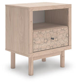 Arloster Brown/Tan/White Full Panel Storage Bed, Dresser, Mirror and Nightstand - Ornate Home