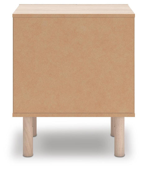 Arloster Brown/Tan/White Full Panel Storage Bed, Dresser, Mirror and Nightstand - Ornate Home