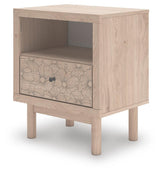 Arloster Brown/Tan/White Full Panel Storage Bed, Dresser, Mirror and Nightstand - Ornate Home