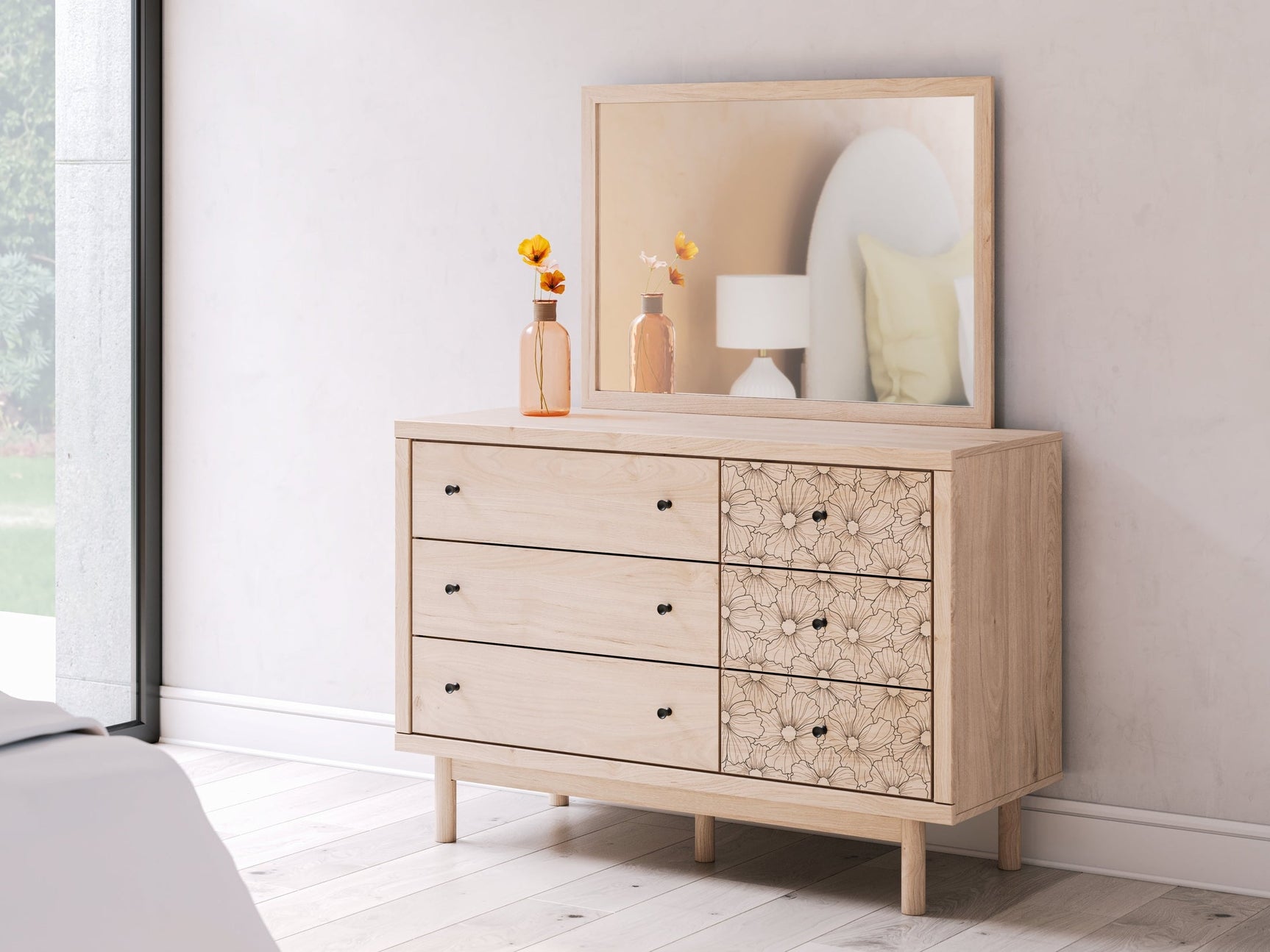 Arloster Tan Dresser and Mirror (Online Special Price) - Ornate Home