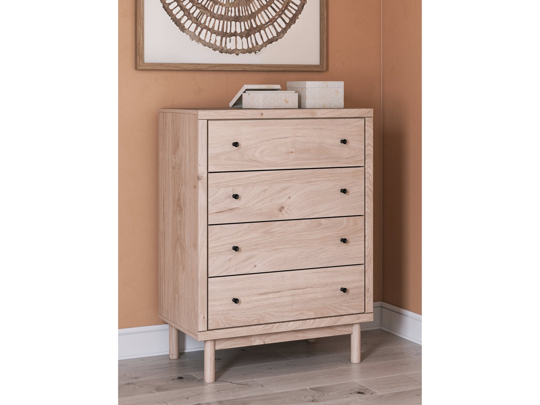 Arloster Tan Four Drawer Chest - Ornate Home