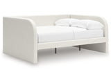Arloster Tan/White Full Upholstered Day Bed - Ornate Home